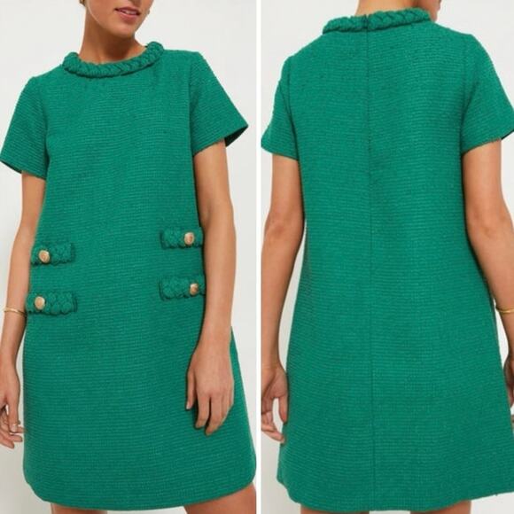 Tuckernuck Dresses & Skirts - Tuckernuck Emerald Green Tweed Jackie Dress